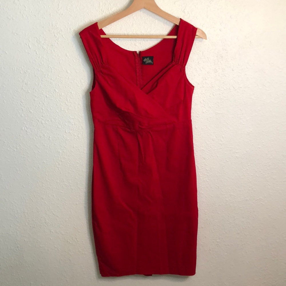 Vintage-inspired red dress